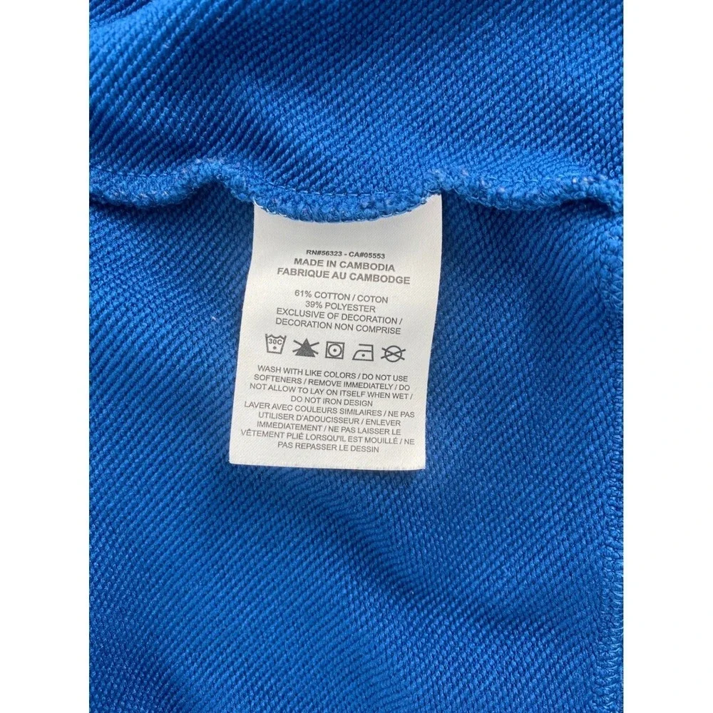 Nike Hoodie Mens Large Blue Full Zip Dri-FIT Volt Swoosh Logo Good Condition